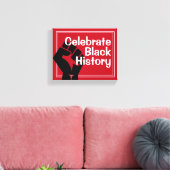 BHM Motivatie Rood | GESCHIEDENIS VOOR CELEBRATE B Canvas Afdruk (Insitu (Woonkamer))