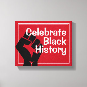 BHM Motivatie Rood   GESCHIEDENIS VOOR CELEBRATE B Canvas Afdruk