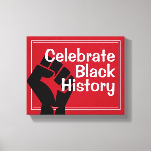 BHM Motivatie Rood | GESCHIEDENIS VOOR CELEBRATE B Canvas Afdruk (Voorkant)