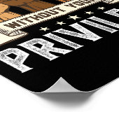 BHM vechten voor zonder uw voorrecht zwarte geschi Poster (Hoek)