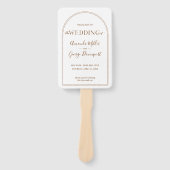 BHO Arches terracotta bruiloftprogramma fan Handwaaier (Voorkant)