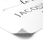 BHO Floral Dried Palm Foliage Welkom bruiloft Poster (Hoek)