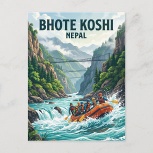 Bhote Koshi Rivier Nepal Briefkaart