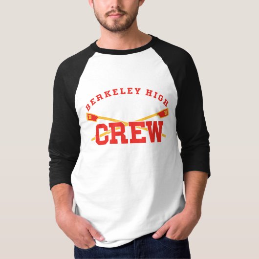 BHS Crew - 3/4 Sleeve met Retro Logo - Mannen/Unis T-shirt (Voorkant)