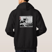 BHS Crew - Zwarte Hoodie met Wave Design op de rug (Achterkant)