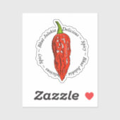 Bhut Jolokia chili pepper Sticker (Vel)