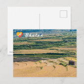 Bhutaans agrarisch landschap briefkaart (Voorkant / Achterkant)