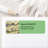 Bhutaans huis met boogschilderingen - Bhutan Etiket (Insitu)