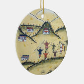 Bhutaans huis met boogschilderingen - Bhutan Keramisch Ornament (Rechts)