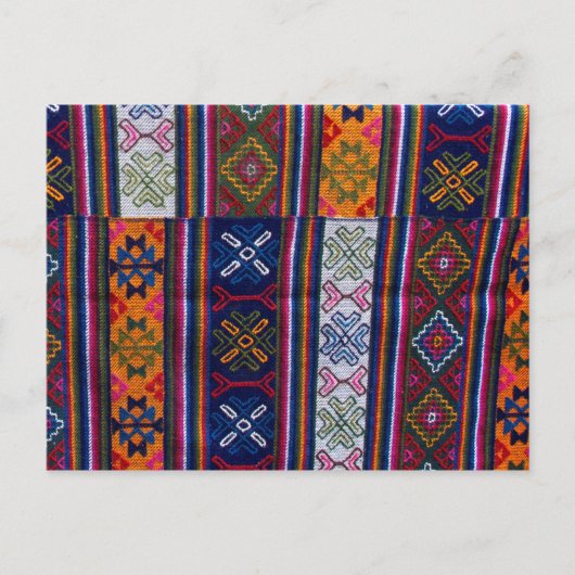 Bhutaans Textiel Briefkaart (Voorkant)