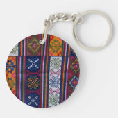 Bhutaans Textiel Sleutelhanger (Achterkant)