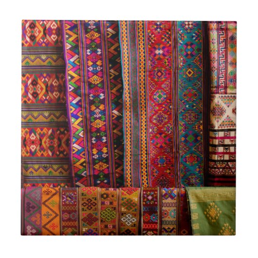 Bhutaans textiel te koop tegeltje (Voorkant)