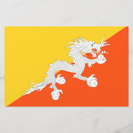 Bhutaanse vlag (Bhutan) (Donderdraak) Briefpapier