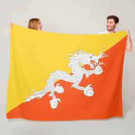 Bhutaanse vlag (Bhutan) (Donderdraak) Fleece Deken
