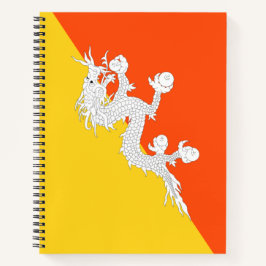 Bhutaanse vlag (Bhutan) (Donderdraak) Notitieboek