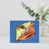 bhutaanse vlag briefkaart (Staand voorkant)