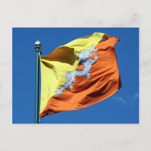 bhutaanse vlag briefkaart (Voorkant)