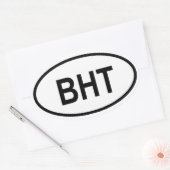 Bhutan "BHT" Ovale Sticker (Envelop)
