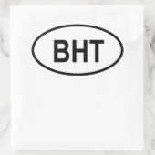 Bhutan "BHT" Ovale Sticker (Tas)