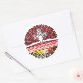 Bhutan Bhutanisch Schweizer Schweiz Baum Wurzel Ronde Sticker (Envelop)