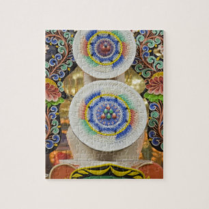 Bhutan. Ceremoniële cakes gemaakt door monniken ve Legpuzzel