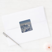 BHUTAN. Eeuwige sneeuw op de Everest Mountain, Vierkante Sticker (Envelop)