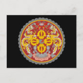 bhutan embleem briefkaart (Voorkant)