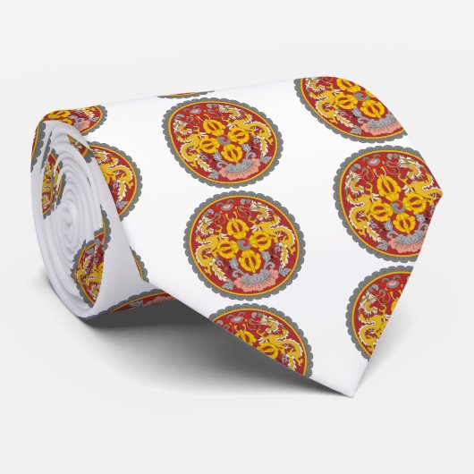 bhutan embleem stropdas (Opgerold)