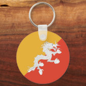 Bhutan Fisheye Flag Sleutelhanger (Voorkant)