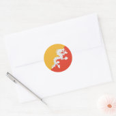 Bhutan Fisheye Vlag Sticker (Envelop)