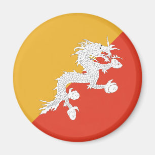 Bhutan Fisheye Vlagmagneet Magneet