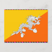 Bhutan Flag Briefkaart (Voorkant)