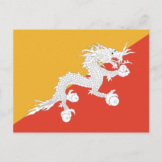 Bhutan Flag Briefkaart (Voorkant)