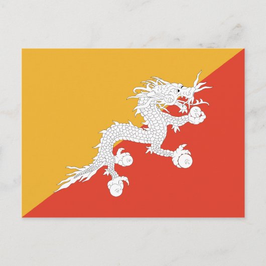 Bhutan Flag Briefkaart (Voorkant)