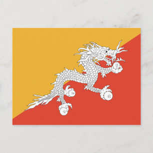 Bhutan Flag Briefkaart
