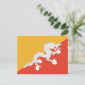 Bhutan Flag Briefkaart (Staand voorkant)