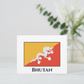 Bhutan Flag Briefkaart (Staand voorkant)