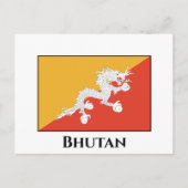 Bhutan Flag Briefkaart (Voorkant)