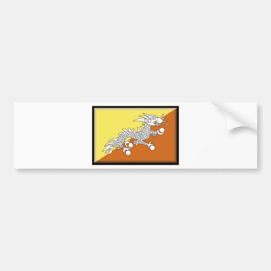 Bhutan Flag Bumpersticker (Voorkant)