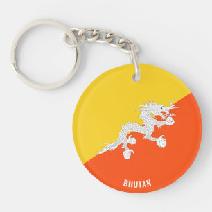 Bhutan Flag Charming Patriotic Sleutelhanger