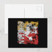 Bhutan Flag Distressed Briefkaart (Voorkant / Achterkant)