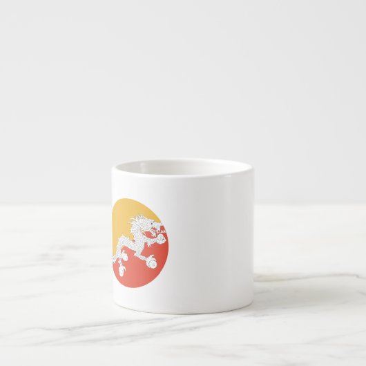 Bhutan Flag Espresso Kop (Voorkant)