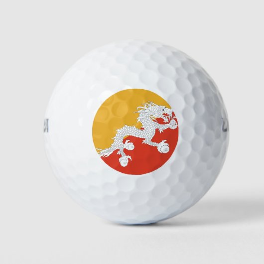Bhutan Flag Golfballen (Voorkant)