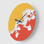 Bhutan Flag Grote Klok (Hoek)