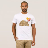 Bhutan Flag Heart en Map T-Shirt (Voorkant volledig)