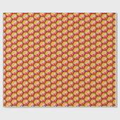 Bhutan Flag Honeycomb Wrapping Paper Cadeaupapier (Vlak)