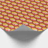 Bhutan Flag Honeycomb Wrapping Paper Cadeaupapier (Hoek)