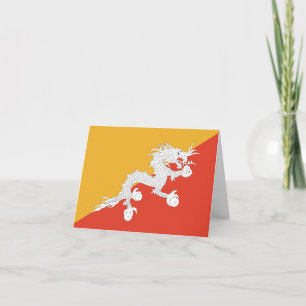Bhutan Flag Kaart