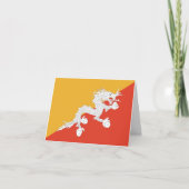Bhutan Flag Kaart (Voorkant)