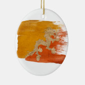 Bhutan Flag Keramisch Ornament (Rechts)